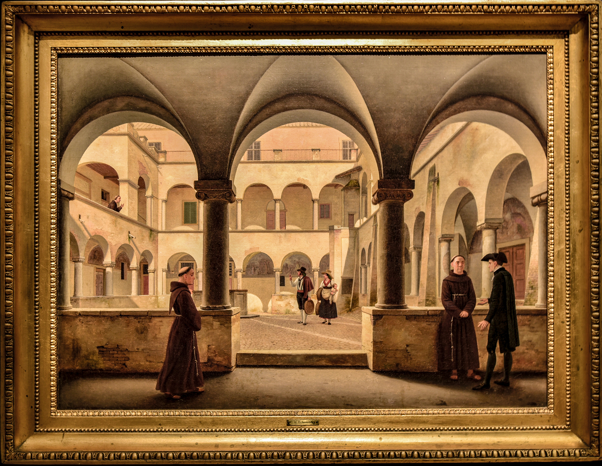 Christoffer Wilhelm Eckersberg
Blakrog, 1783 - Copenhague, 1853)
Le Grand Cloitre de Santa Maria d'Aracoel, 1824
