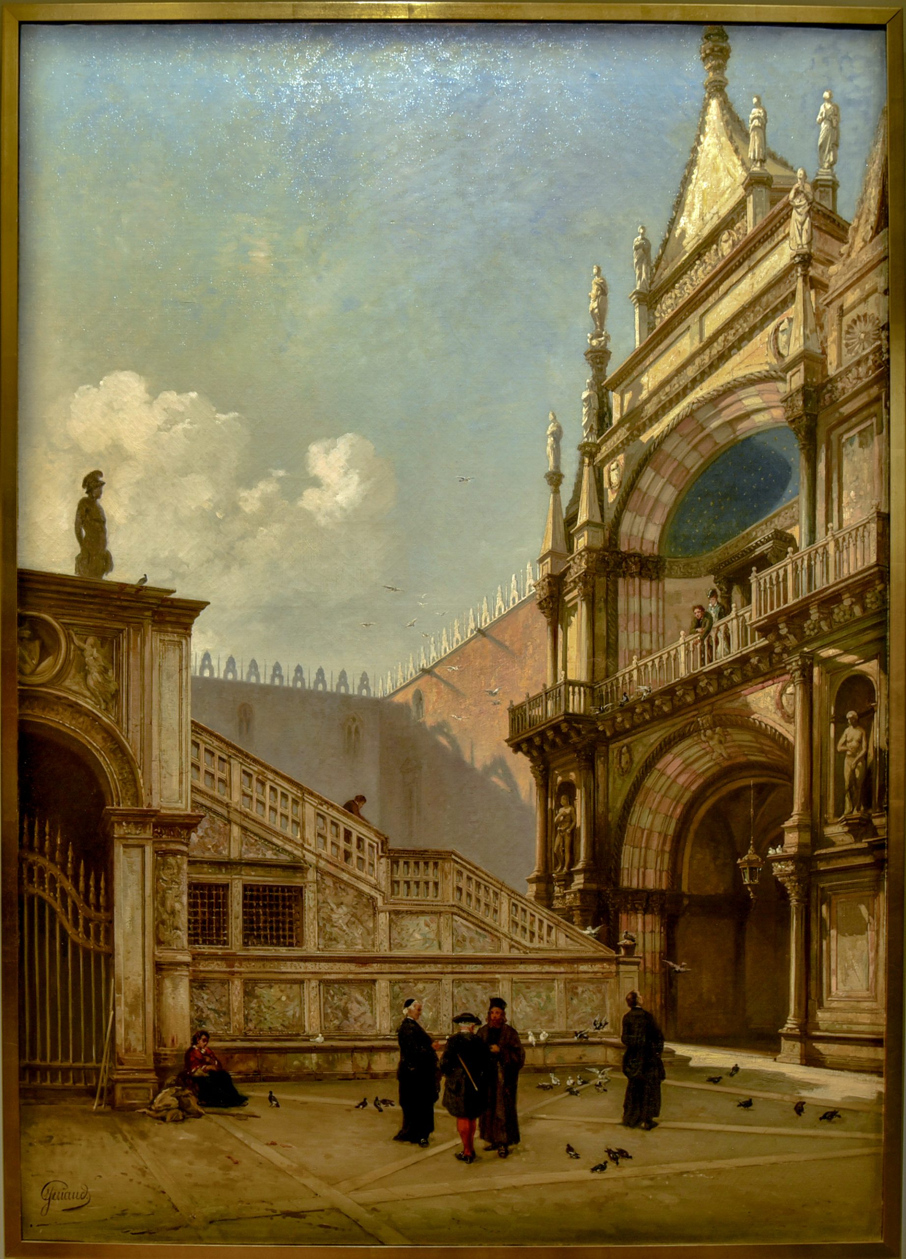 Jacques Guiaud(Chambery, 1811 - Paris, 1876)
L'Escalier des Géants à Venise, 1874