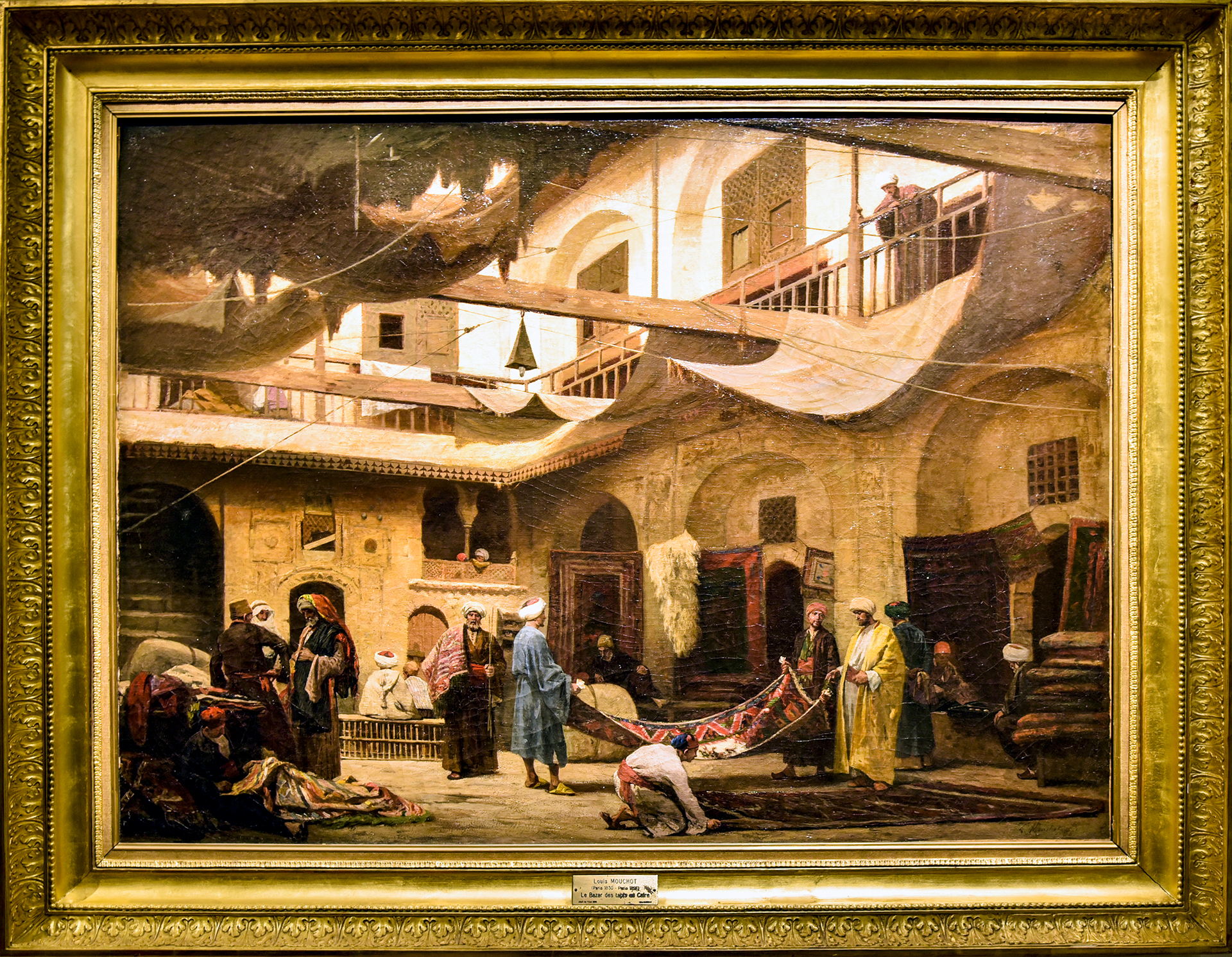 Luis Claude Mouchot
(Paris, 1830 - 1891)
Le Bazar des Tapis dans le Khan Khalil au Caire, 1866